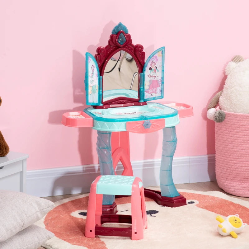 AIYAPLAY Dressing Table Playset - Blue & Pink