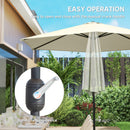 Outsunny 2.6M Garden Parasol Umbrella with Aluminium Pole, Tilt, Crank