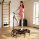 HOMCOM Foldable Trampoline w/ Adjust Handle, Max Load 150 KG, Orange