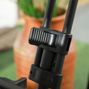 Outsunny Outdoor Push Pull Wagon Stroller Cart W/ Canopy Top Grey