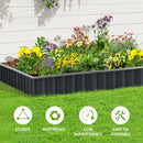 Outsunny Metal Raised Garden Bed No Bottom DIY Large Planter Box W/ Gloves