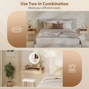 HOMCOM Modern Nightstand Set of 2, Wall Mounted Bedside Cabinet, Oak
