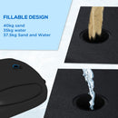 SPORTNOW 1.7-2.3m Basketball Hoop And Stand W/ Weighted Base, Wheels - Black