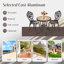 3 Pieces Patio Bistro Set for Porch Garden Poolside Backyard-Copper