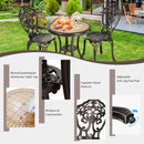 3 Pieces Patio Bistro Set for Porch Garden Poolside Backyard-Copper