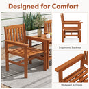 3 Piece Patio Bistro Table and Chairs Set