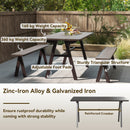 3 Piece Outdoor Picnic Table and Benches Set