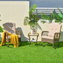3 Piece Outdoor Rocking Chair Set with Cozy Cushions and Pillow