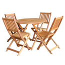 Tropicana 5 Piece Wooden Folding Patio Set