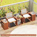 3 Cube Bookcases Stacking Organizers with Open Slatted Design