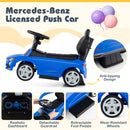 3-in-1 Ride on Push Car with Adjustable Canopy and Steering Push Bar-Navy