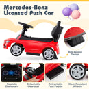 3-in-1 Ride on Push Car with Adjustable Canopy and Steering Push Bar-Red