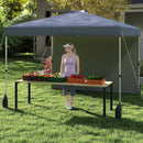 3 X 3 M Pop Up Canopy Tent With 1 Sidewall Wheeled Bag-Grey