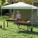 3 X 3 M Pop Up Canopy Tent With 1 Sidewall Wheeled Bag-White