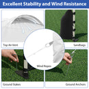 3 X 3 M Pop Up Canopy Tent With 1 Sidewall Wheeled Bag-White