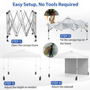 3 X 3 M Pop Up Canopy Tent With 1 Sidewall Wheeled Bag-White
