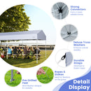 3 X 6 M Pop-Up Canopy UV Screen House Party Tent With Removable Sidewalls-White