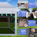 3 X 6 M Pop-Up Canopy UV Screen House Party Tent With Removable Sidewalls-White
