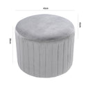 Livingandhome Flannel Upholstered Footstool