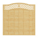 Breeins 6x6ft Lattice Top Wooden Garden Fence Panel