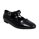 Casual Closed Toe Loafers Cross-Strap Mary Jane Shoes With Low Heel
