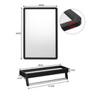 Livingandhome Modern Wall Mirror with Built-In Shelf