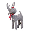 66cm Battery Operated Rattan Woven Cupid Reindeer With Warm White LEDs