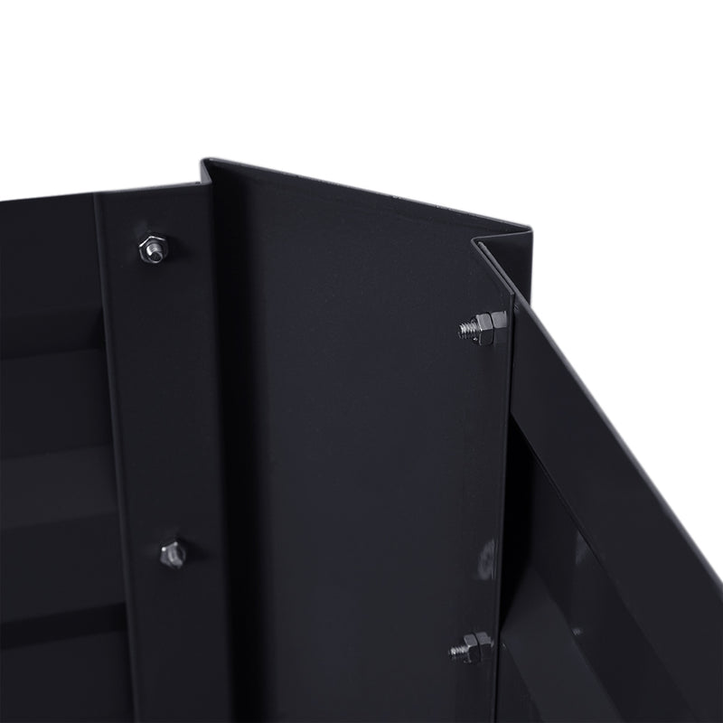 Garden Sanctuary Galvanized Steel Square Raised Garden Bed Planter Box