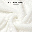 Slouchy Asymmetrical Neck Knitted Sweater - White