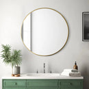 Cottonfy UK Round Bathroom Framed Mirror Wall Hanging