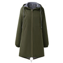 Hooded Zip-Up Midi Windbreaker
