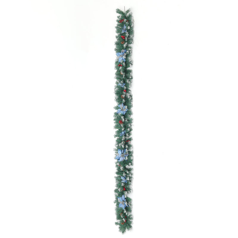 Lifeideas 270cm Artificial Spruce Garland with 50 Warm White LED Lights