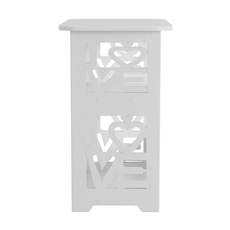 Livingandhome Modern 2-Tier Sofa Side Table