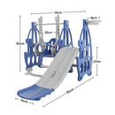 Livingandhome 3 in 1 Toddler Slide, Swing and Climber Playset with Basketball Hoop