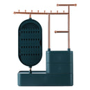 Sheonly Jewelry Organizer with Rotating Mirror and Makeup Storage Box