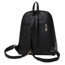 Modishion Black PU Leather Backpack