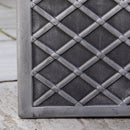 30cm/39cm Square Plastic Pewter Effect Grey Garden Patio Planter