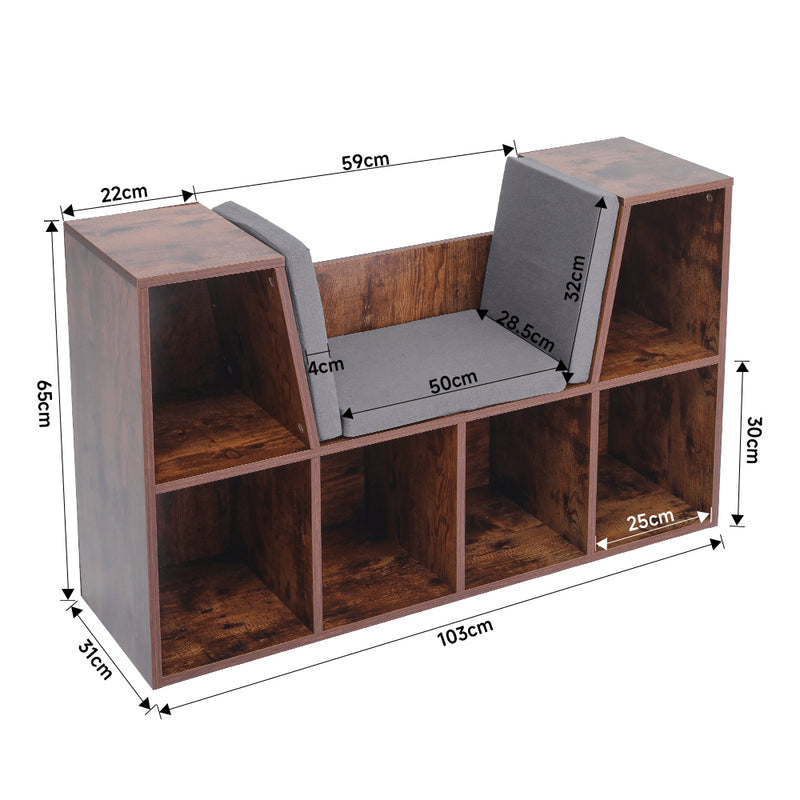 Livingandhome Cozy Kids Book Storage Unit