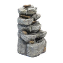 Breeins Water Feature Outdoor LED Waterfall Electric Fountain Rockery Garden Decor