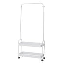 Livingandhome Modern Rolling White Clothes Rack
