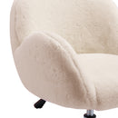 Livingandhome Comfy Plush Swivel Office Chair Adjustable Height