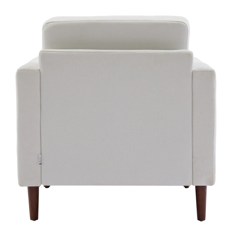 Livingandhome Beige Mid-Century Armchair