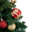 Lifeideas Set of 2 Pre-Lit Artificial Christmas Trees with Tripod Stakes