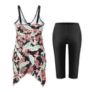 2 Piece Tankini Swimsuit With Double Shoulder Straps