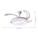Cottonfy UK Dimmable Ceiling Fan Light with Remote and Retracted Blades