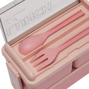 Lifeideas Dual-Layer Plastic Bento Lunch Box with Cutlery