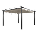 Breeins 13x13ft Aluminium Pergola With Retractable Roof