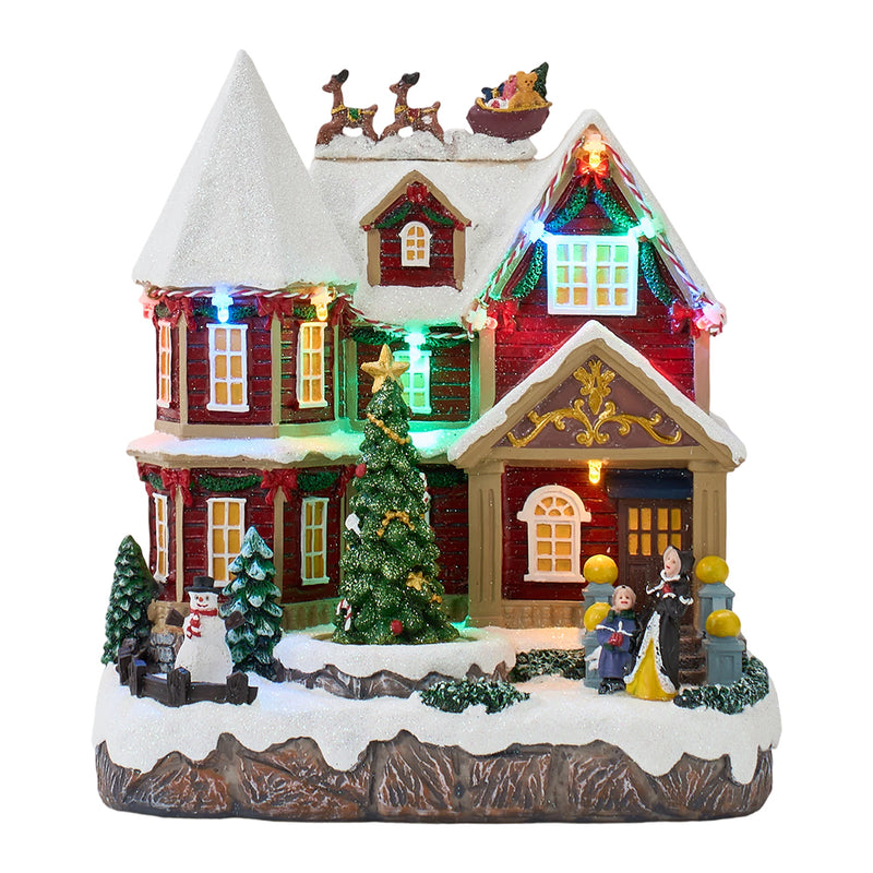 Lifeideas Christmas House Music Box Ornaments
