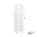 Livingandhome 6-Tier Transparent Foldable Shoe Storage Box