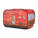 Kidkid Fire Engine-Themed Play Tent with 2 Top Openings